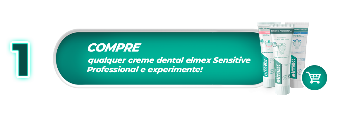 1 — Compre qualquer creme dental elmex Sensitive Professional e experimente